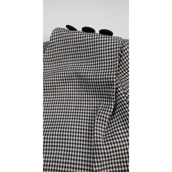 Positive Attitude Womens Plaid Black Short Sleeve Button Back Jacket Top Size 22 - Picture 5 of 14